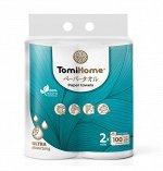 Полотенца бумажные двухлойные TomiHome 2 рулона/1 уп