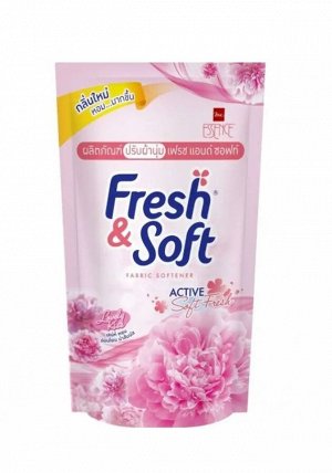 "Essence Fresh & Soft" Кондиционер для белья 600мл "Pink Elegance" (Lovely Kiss) (мяг.уп.)
