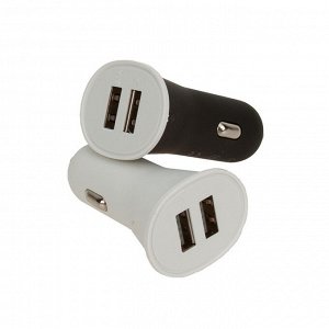 Автомобильное зарядное устройство, 2 USB, 2.1 А/1 А, МИКС