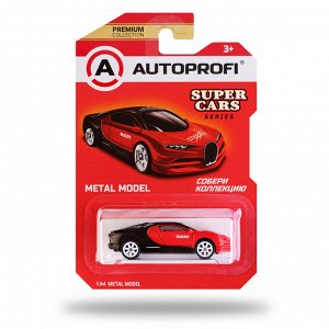 Машинка коллекционная 1:64, Серия SUPER CARS (Bugatti), SUP-004, красн./чёрный