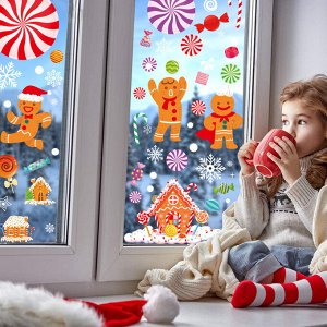 Бионика товары Новогодние наклейки на окна