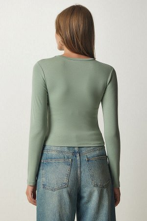 Женская трикотажная блузка Saran с круглым вырезом Green Stone, комплект из двух комплектов UB00208