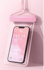 Водонепроницаемый чехол для телефона для купания, цвет прозрачный/розовый