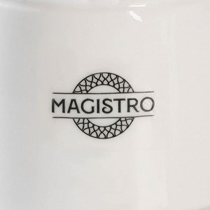 Набор для специй фарфоровый Magistro Сrotone, 2 предмета: солонка, перечница, 90 мл, 6x7,5 см, цвет белый