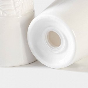 Набор для специй фарфоровый Magistro Сrotone, 2 предмета: солонка, перечница, 90 мл, 6x7,5 см, цвет белый