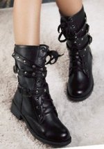 Высокие ботинки Цвет: ЧЕРНЫЙ