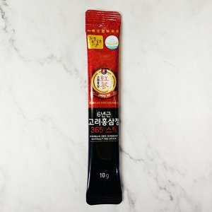 Экстракт красного женьшеня и восточных трав Jungwonsam 6 Years Old Korean Red Ginseng Extract 365 Stick, 10гр