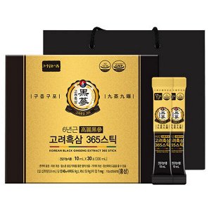 (Набор) Сироп с 6-летним черным женьшенем Jungwonsam 6 Years Old Korean Black Ginseng Extract 365 Stick, 10мл*30шт