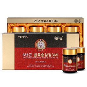 (Набор) Сироп с ферментированным 6-летним красным женьшенем Jungwonsam 6 Years Old Korean Fermented Red Ginseng Extract 365, 200гр*4шт