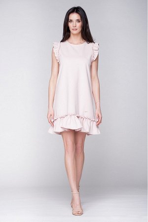 Комплект LUMIDE LU415-D30 платьев с оборками пудрово-розовый