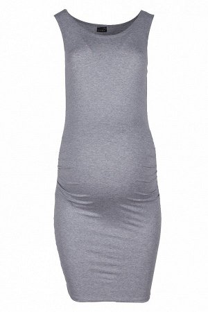 Платье LUMIDE 313 для беременных из хлопка серый меланж
