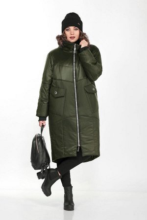 Пальто LADY SECRET 8280/1 оливково-зеленый.