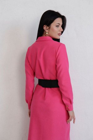 Martichelli Платье-рубашка с английским воротником розовое