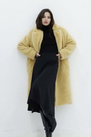 8261 Шубка длинная утеплённая "Primrose Yellow" (остаток: 42-44)