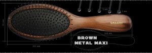 *Расчёска Salon Brown Metal MAXI