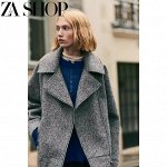 Женское короткое пальто на молнии