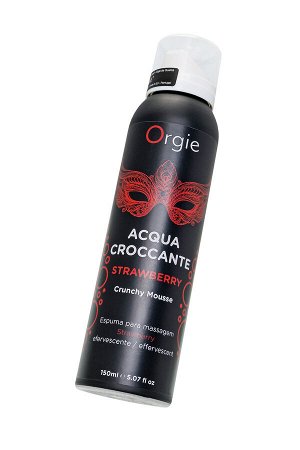 Шипучая пена для массажа Orgie Acqua Croccante Strawberry, аромат клубника, 150 мл