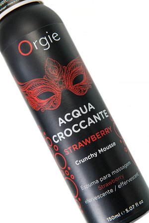 Шипучая пена для массажа Orgie Acqua Croccante Strawberry, аромат клубника, 150 мл