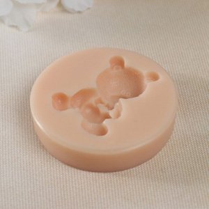 Силиконовый молд, форма для заливки «Мишка с сердечком», 4.3x3x1.3 см