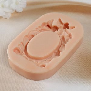 Молд силикон «Овальная рамка», 10.7x7x2 см