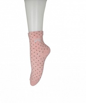 Slazenger Носки короткие розовые точка принт для женщин, 1 пара 23-25 см.