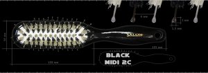 *Расчёска Salon Black MIDI 2C