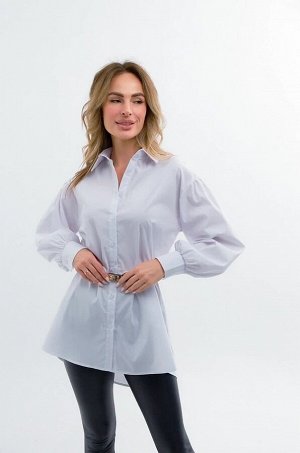 Happy Fox Женская удлиненная рубашка оверсайз с широкими рукавами