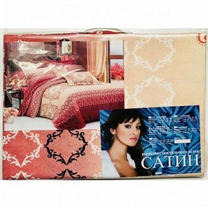 Комплект постельного белья Сатин 5D 2-спальный с евро простыней (Палитра E1)
