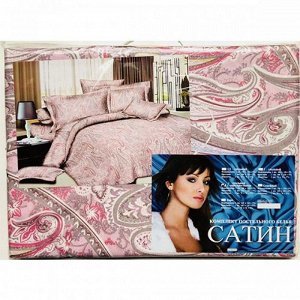 Комплект постельного белья Сатин 5D 2-спальный с евро простыней (Палитра C1)
