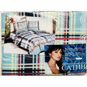 Комплект постельного белья Сатин 5D 2-спальный с евро простыней (Палитра E)