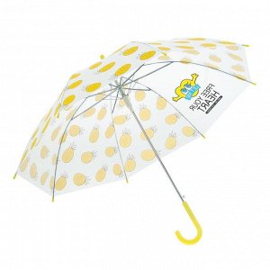 Зонт детский "Ананасики", полуавтоматический, r=45см, цвет жёлтый