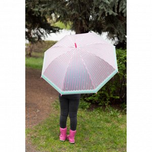 Зонт детский "Вишенка", полуавтоматический, r=45см, цвет розовый