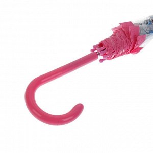 Зонт детский "Зайчата", полуавтоматический, r=45см, цвет розовый