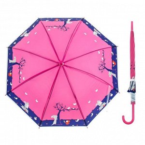 Зонт детский "Красная шапочка", полуавтоматический, цвет розовый
