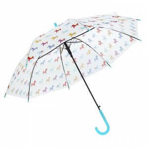 Зонт детский "Лошадки", полуавтоматический, r=45см, цвет МИКС