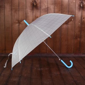 Зонт детский "Спасибо", полуавтоматический, r=45см, цвет голубой