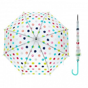 Зонт детский полуавтоматический "Кружочки", r=43см, цвет МИКС
