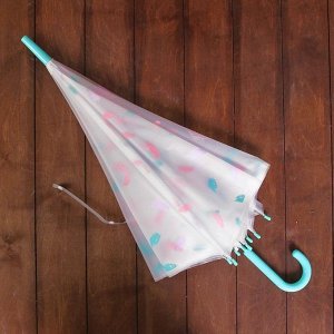 Зонт детский полуавтоматический "Пёрышки", r=45см, цвет МИКС