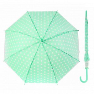 Зонт детский полуавтоматический "Прованс", r=43,5см, цвет зелёный