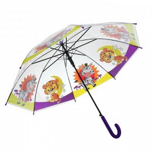 Зонт-трость, полуавтомат, 20, R=42см, цвета МИКС