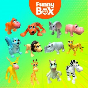 Игровой набор Funny Box «Зоопарк»: карточка, фигурка, лист наклеек