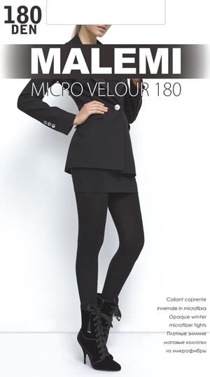 Malemi Micro Velour колготки микрофибра 180 den nero р.2 (S) 1 шт / 1шт / 064701