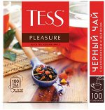 Чай Тесс Pleasure black tea 1,5г 100 пакетиков