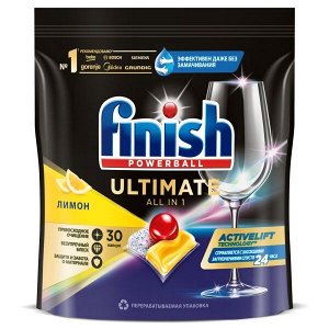 ФИНИШ УЛЬТИМЕЙТ Таблетки для посудомоечных машин Лимон 30, Finish