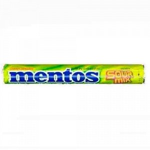 Жевательные конфеты Mentos Roll Sour Mix кислые фрукты 37 гр