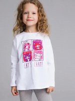 Фуфайка трикотажная для девочек (футболка с длинными рукавами)