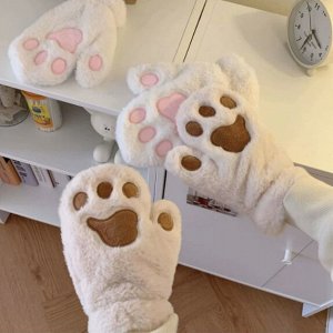 Варежки зимние лапки, женские, для девочек, пара