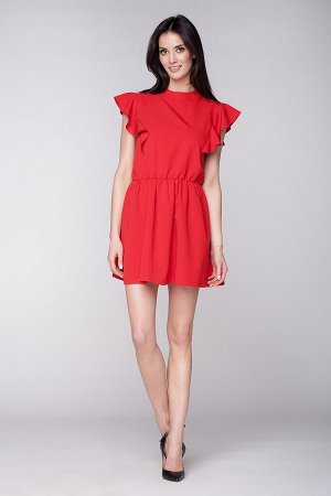 Платье LUMIDE LU401 с воланами красный