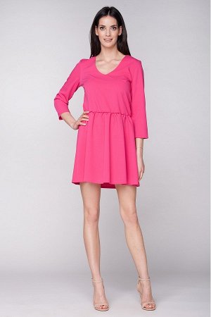 Платье LUMIDE LU402 с декольте V розовый