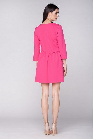 Платье LUMIDE LU402 с декольте V розовый